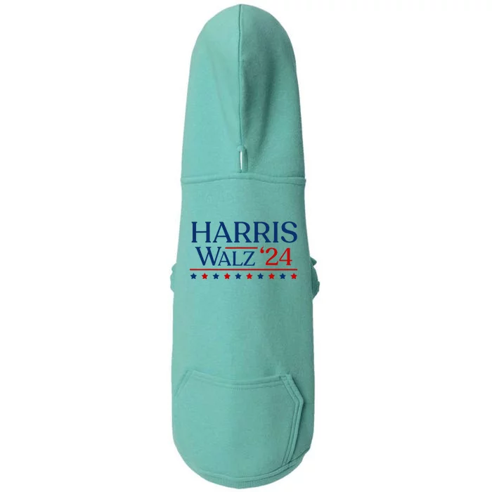 President Harris Walz 2024 Kamala Harris Tim Walz Vote Doggie 3-End Fleece Hoodie