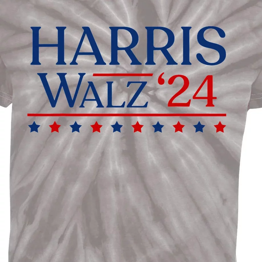 President Harris Walz 2024 Kamala Harris Tim Walz Vote Kids Tie-Dye T-Shirt