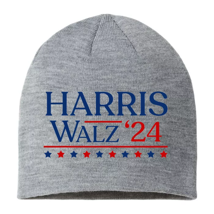 President Harris Walz 2024 Kamala Harris Tim Walz Vote 8 1/2in Sustainable Knit Beanie