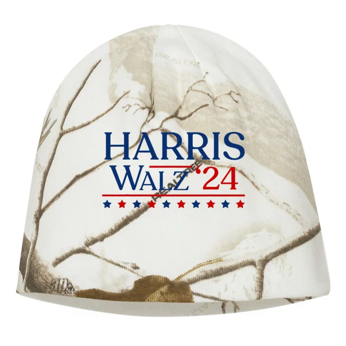 President Harris Walz 2024 Kamala Harris Tim Walz Vote Kati - Camo Knit Beanie