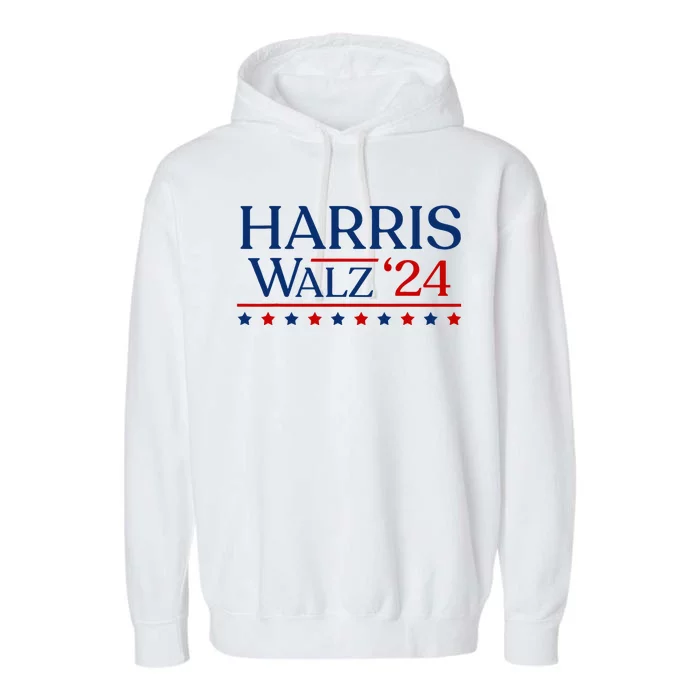 President Harris Walz 2024 Kamala Harris Tim Walz Vote Garment-Dyed Fleece Hoodie