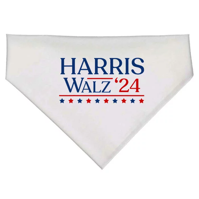 President Harris Walz 2024 Kamala Harris Tim Walz Vote USA-Made Doggie Bandana