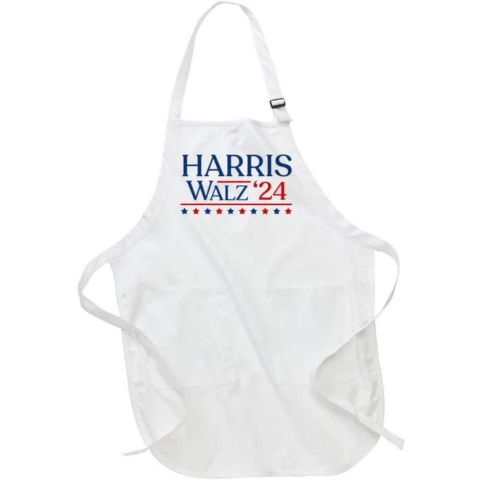 President Harris Walz 2024 Kamala Harris Tim Walz Vote Full-Length Apron With Pocket