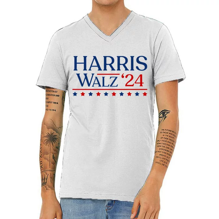 President Harris Walz 2024 Kamala Harris Tim Walz Vote V-Neck T-Shirt