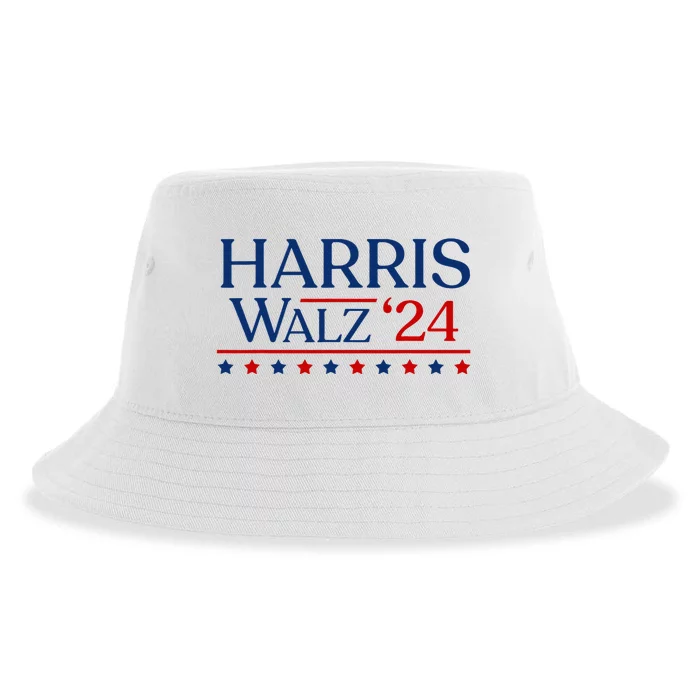 President Harris Walz 2024 Kamala Harris Tim Walz Vote Sustainable Bucket Hat