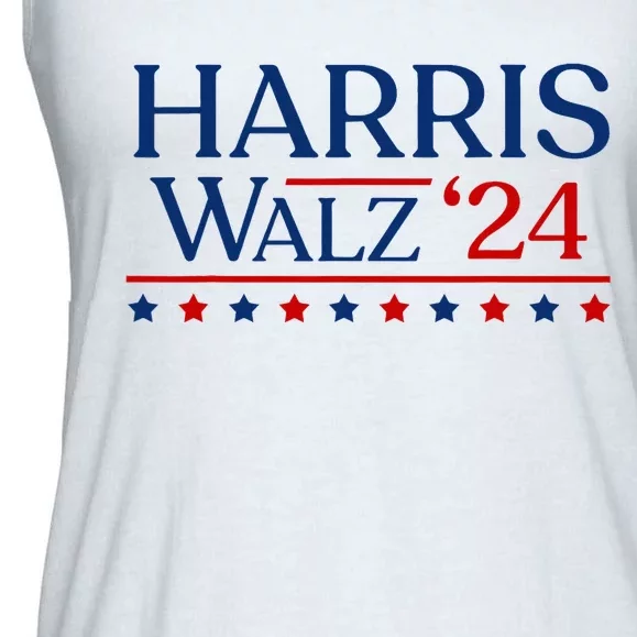 President Harris Walz 2024 Kamala Harris Tim Walz Vote Ladies Essential Flowy Tank