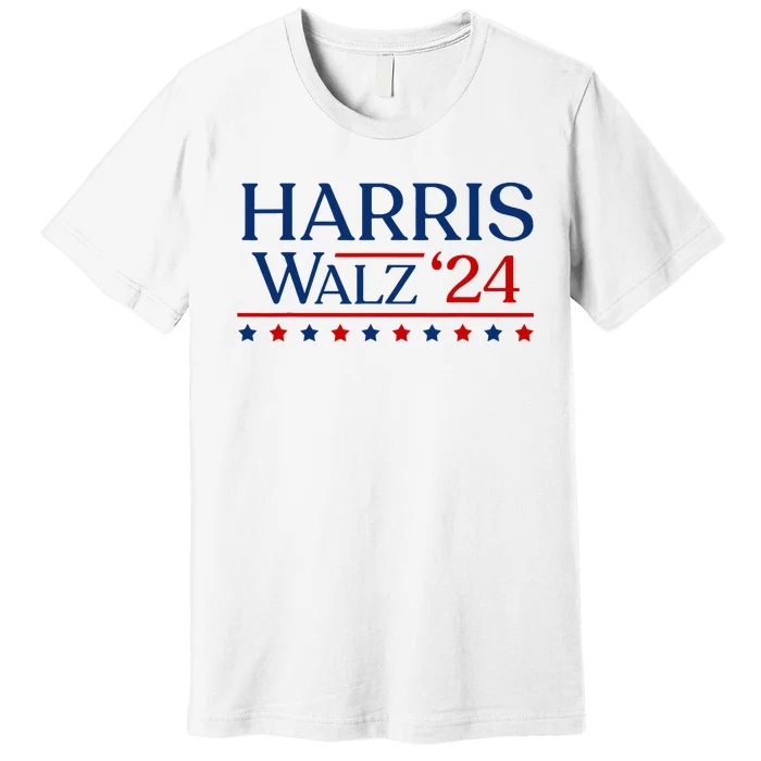 President Harris Walz 2024 Kamala Harris Tim Walz Vote Premium T-Shirt