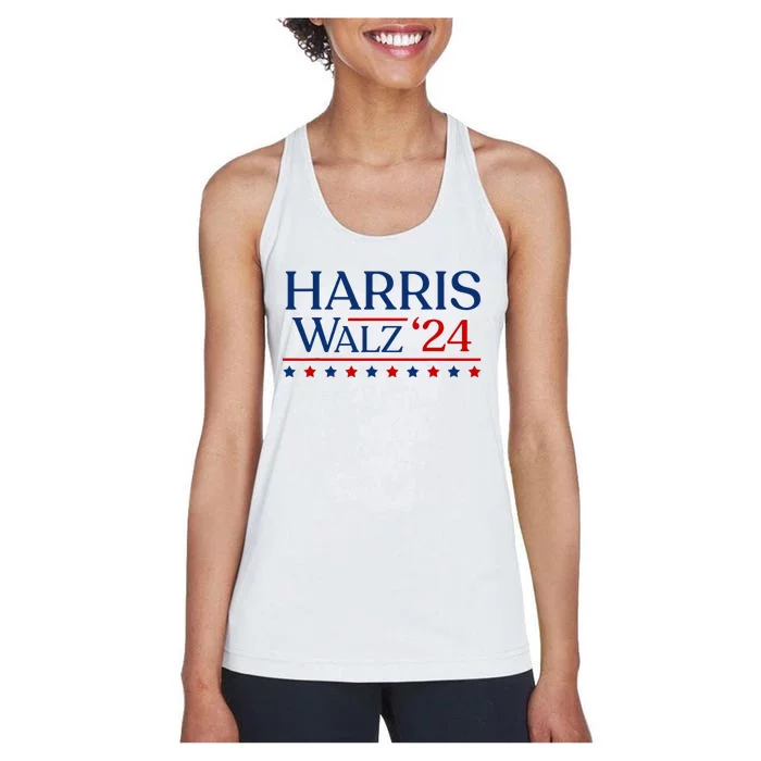 President Harris Walz 2024 Kamala Harris Tim Walz Vote Women's Racerback Tank