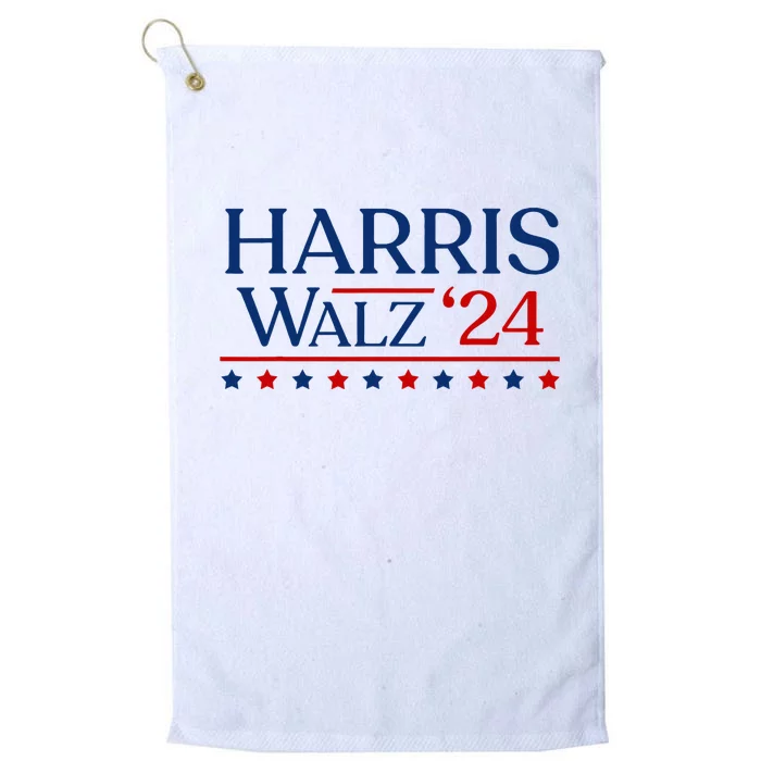 President Harris Walz 2024 Kamala Harris Tim Walz Vote Platinum Collection Golf Towel