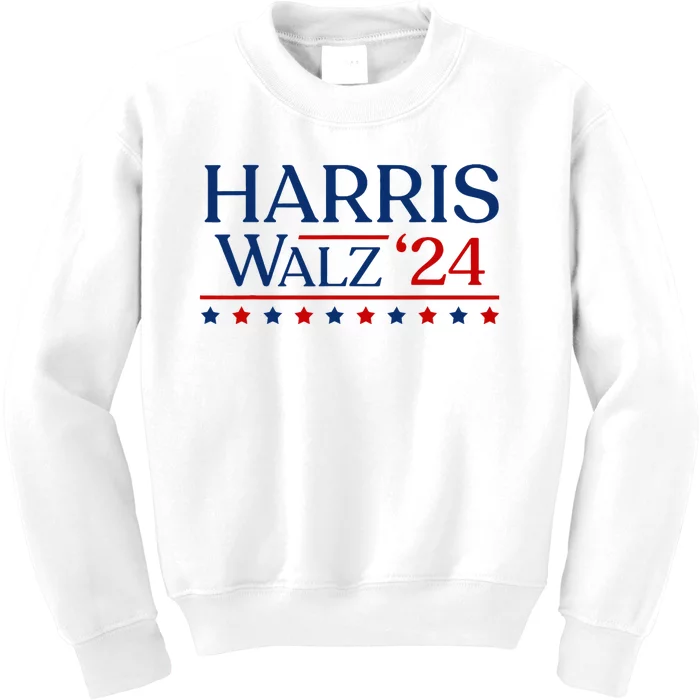 President Harris Walz 2024 Kamala Harris Tim Walz Vote Kids Sweatshirt