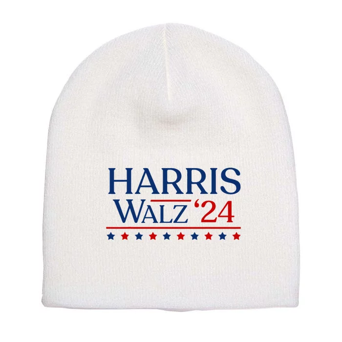 President Harris Walz 2024 Kamala Harris Tim Walz Vote Short Acrylic Beanie