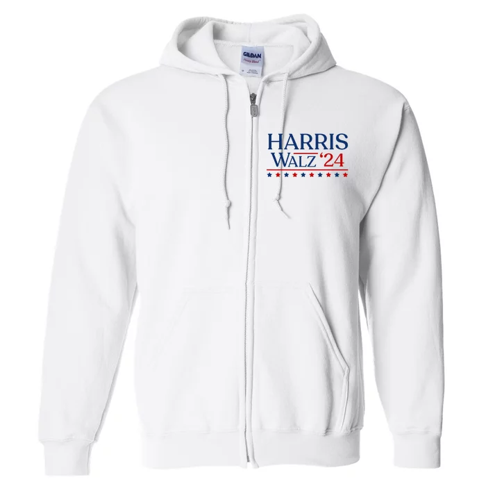 President Harris Walz 2024 Kamala Harris Tim Walz Vote Full Zip Hoodie