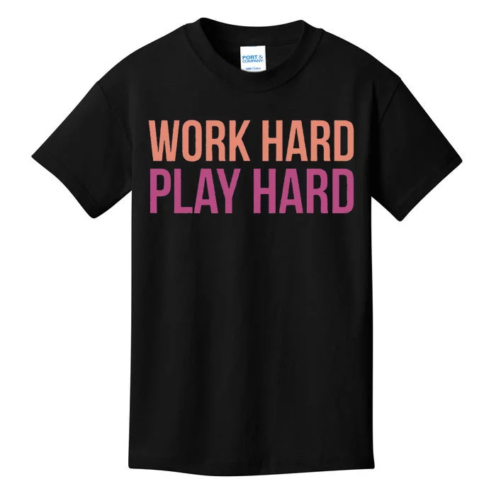 Play Hard With Work Hard To Balance Life Kids T-Shirt