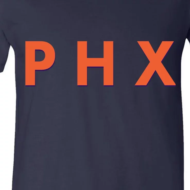 PHX Phoenix Basketball Logo V-Neck T-Shirt