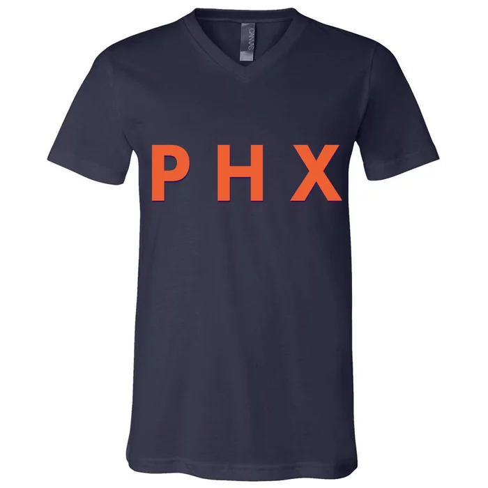 PHX Phoenix Basketball Logo V-Neck T-Shirt