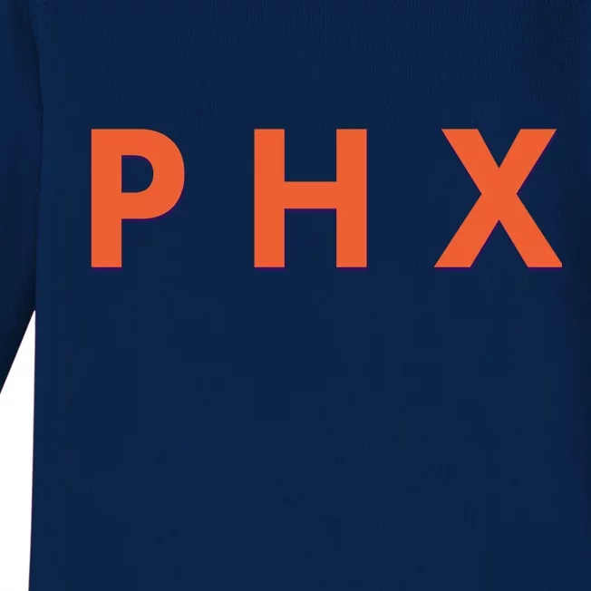 PHX Phoenix Basketball Logo Baby Long Sleeve Bodysuit