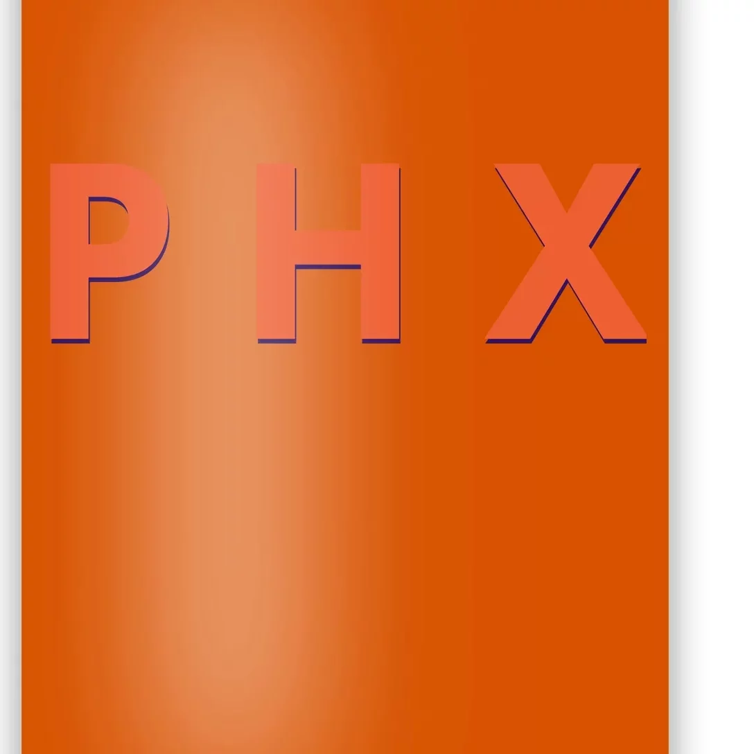 PHX Phoenix Basketball Logo Poster