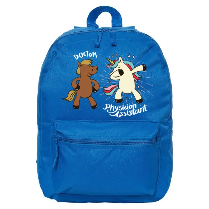 Physician Assistant Doctor Unicorn 16 in Basic Backpack