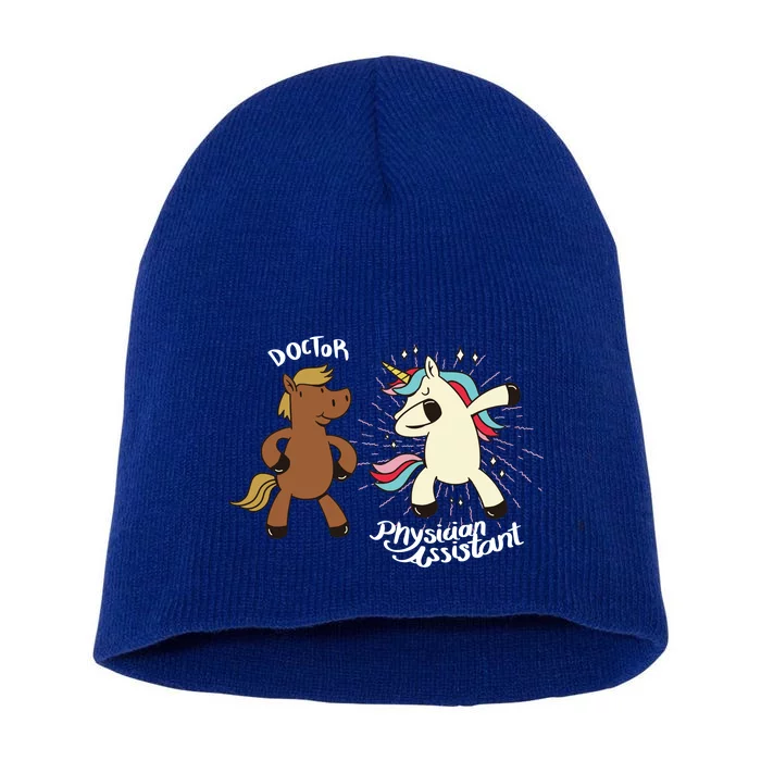 Physician Assistant Doctor Unicorn Short Acrylic Beanie