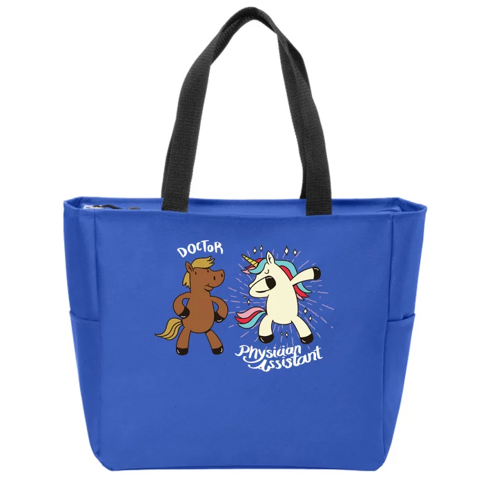 Physician Assistant Doctor Unicorn Zip Tote Bag