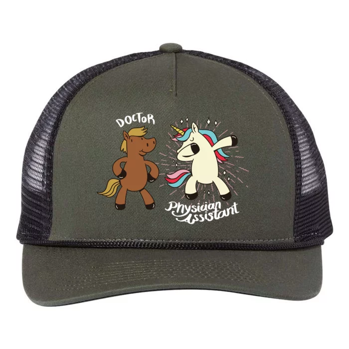 Physician Assistant Doctor Unicorn Retro Rope Trucker Hat Cap