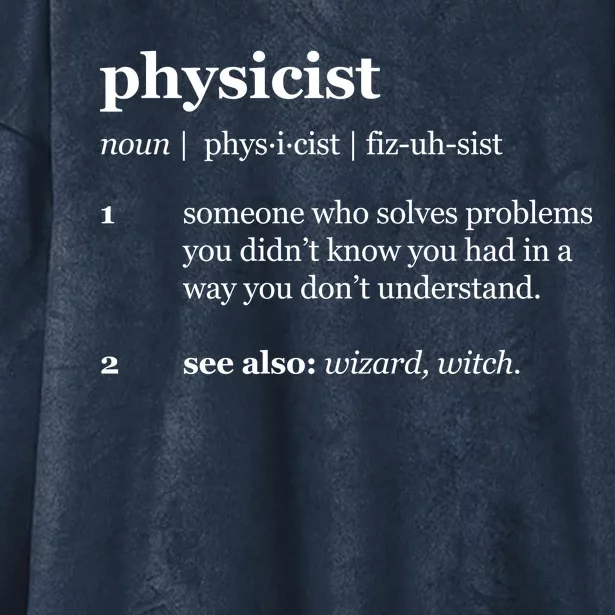 Physicist Definition Solve Problems Hooded Wearable Blanket