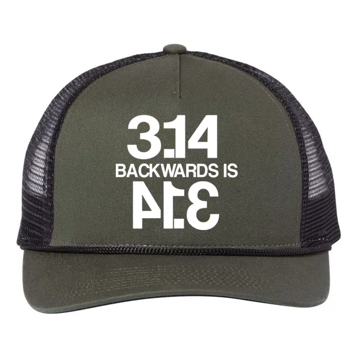 Pi 3.14 Backwards Is Pie Retro Rope Trucker Hat Cap