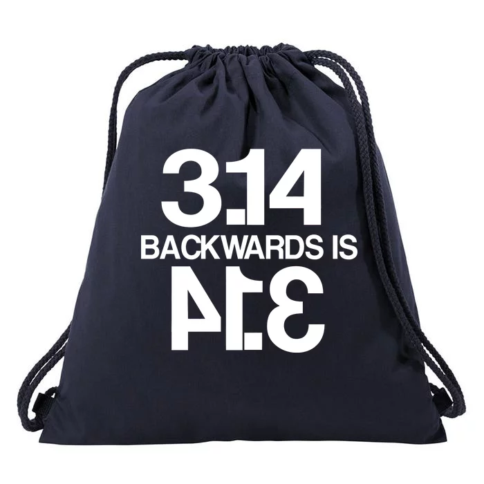 Pi 3.14 Backwards Is Pie Drawstring Bag