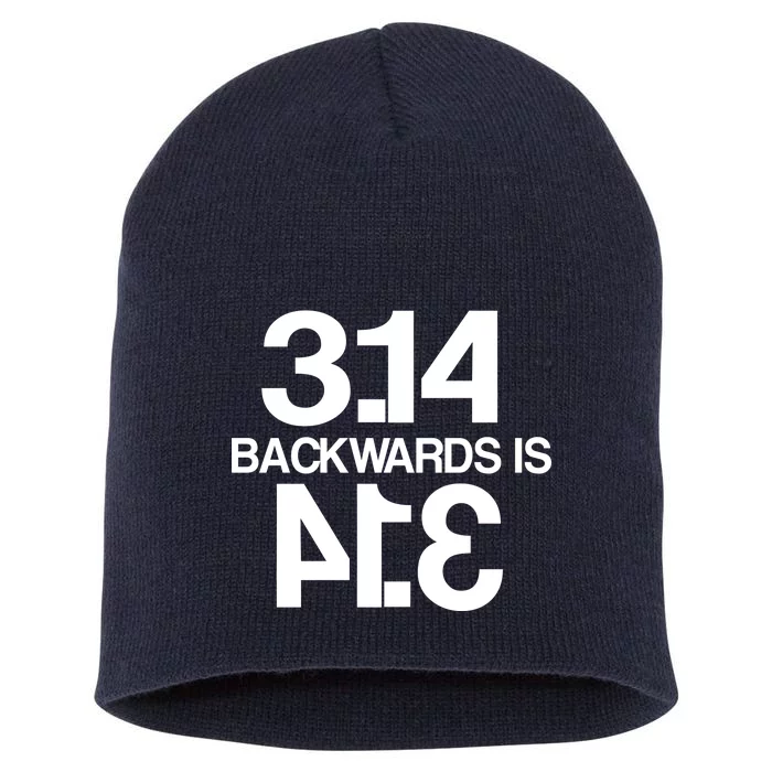 Pi 3.14 Backwards Is Pie Short Acrylic Beanie