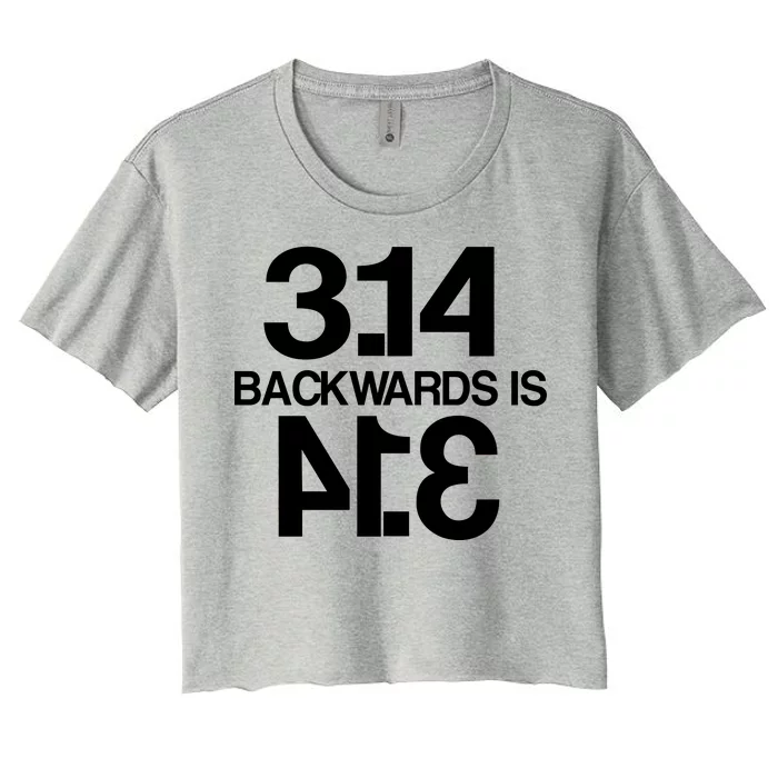 Pi 3.14 Backwards Is Pie Women's Crop Top Tee