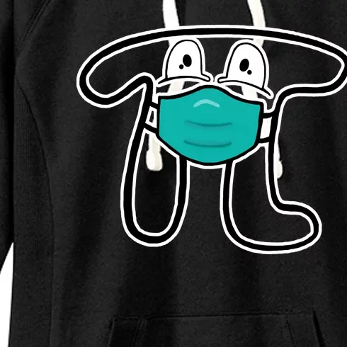 Pi Day 3.14 Quarantine Mask Pandemic Women's Fleece Hoodie