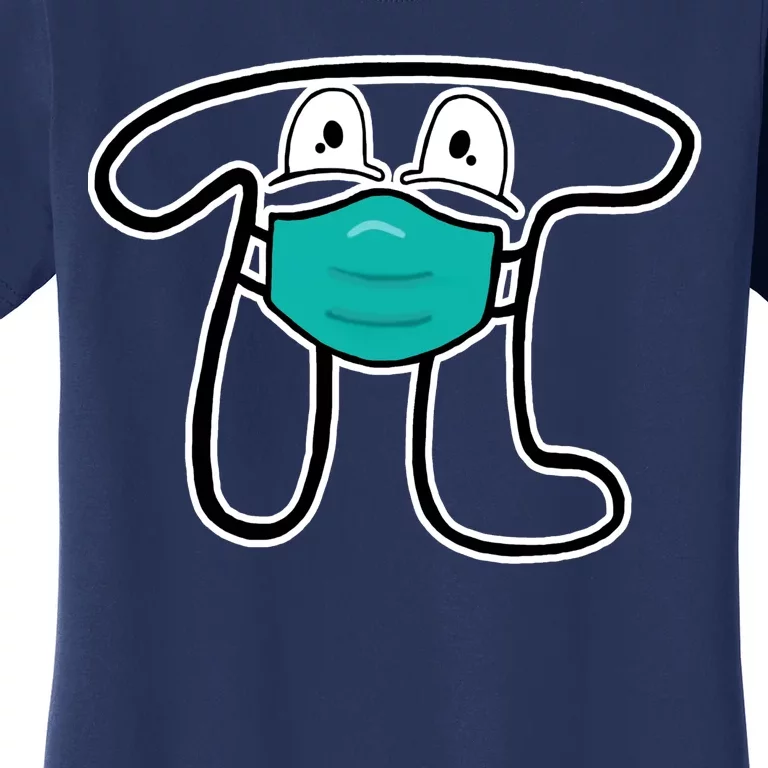 Pi Day 3.14 Quarantine Mask Pandemic Women's T-Shirt