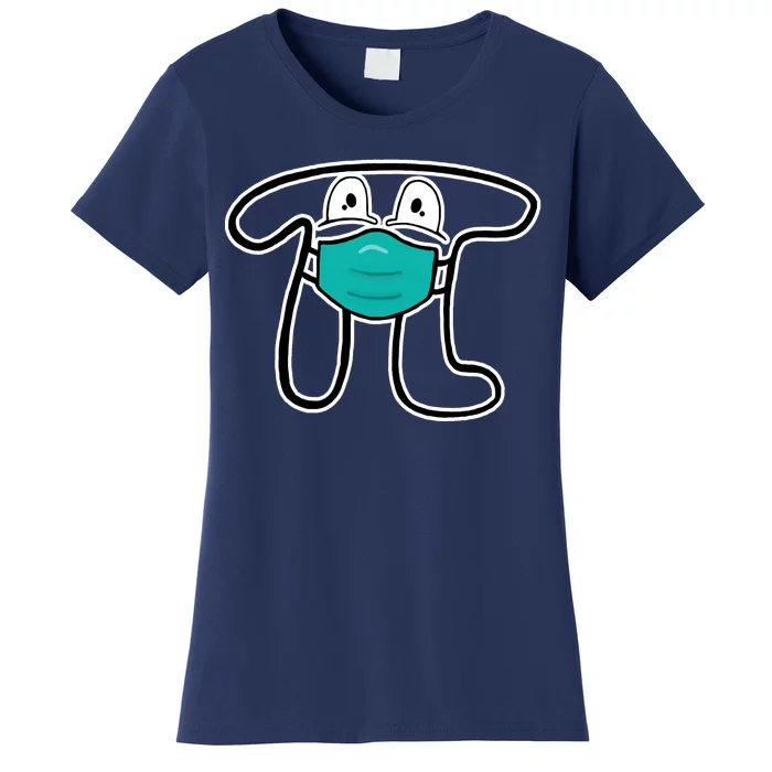 Pi Day 3.14 Quarantine Mask Pandemic Women's T-Shirt