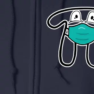 Pi Day 3.14 Quarantine Mask Pandemic Full Zip Hoodie