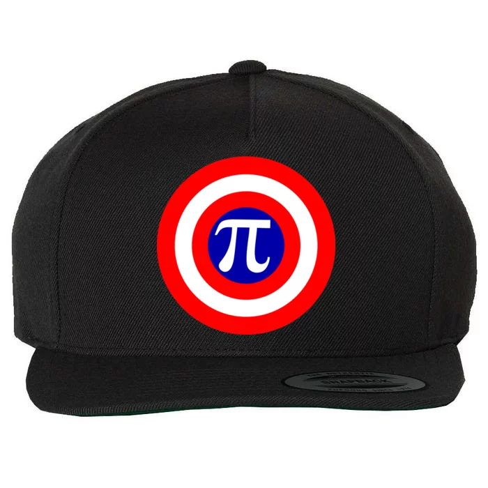 Pi Day America Superhero Crest 3.14 Math Geek Wool Snapback Cap