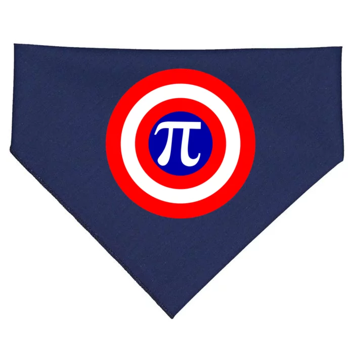 Pi Day America Superhero Crest 3.14 Math Geek USA-Made Doggie Bandana