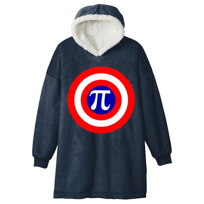 Pi Day America Superhero Crest 3.14 Math Geek Hooded Wearable Blanket