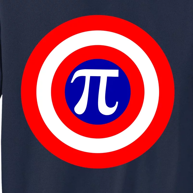 Pi Day America Superhero Crest 3.14 Math Geek Tall Sweatshirt