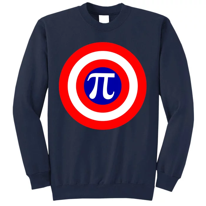 Pi Day America Superhero Crest 3.14 Math Geek Tall Sweatshirt