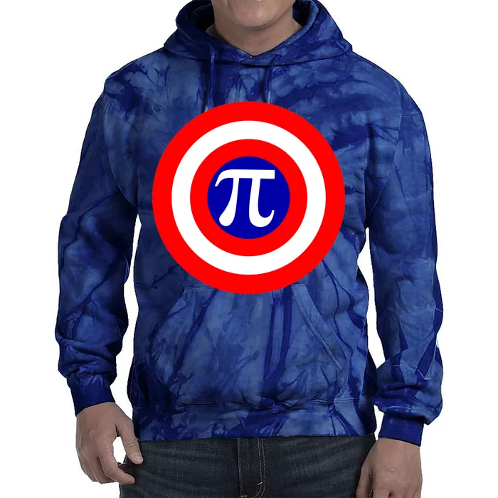 Pi Day America Superhero Crest 3.14 Math Geek Tie Dye Hoodie