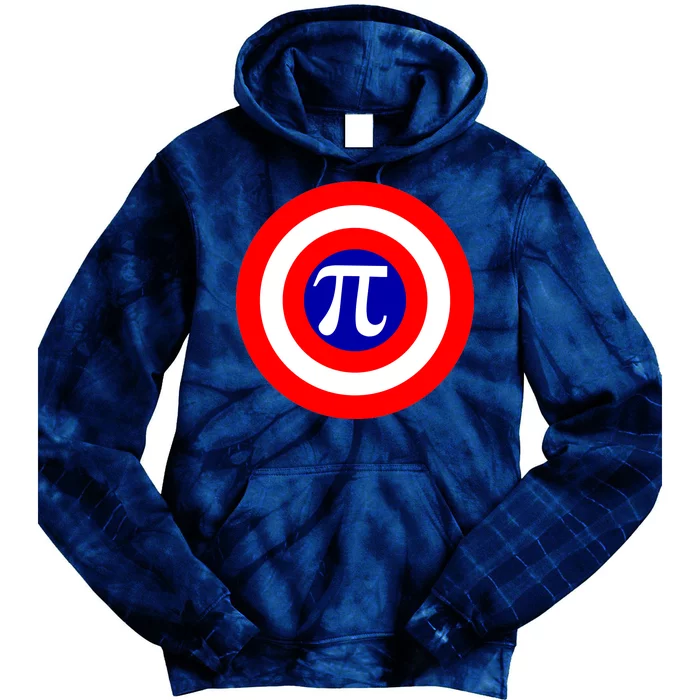 Pi Day America Superhero Crest 3.14 Math Geek Tie Dye Hoodie