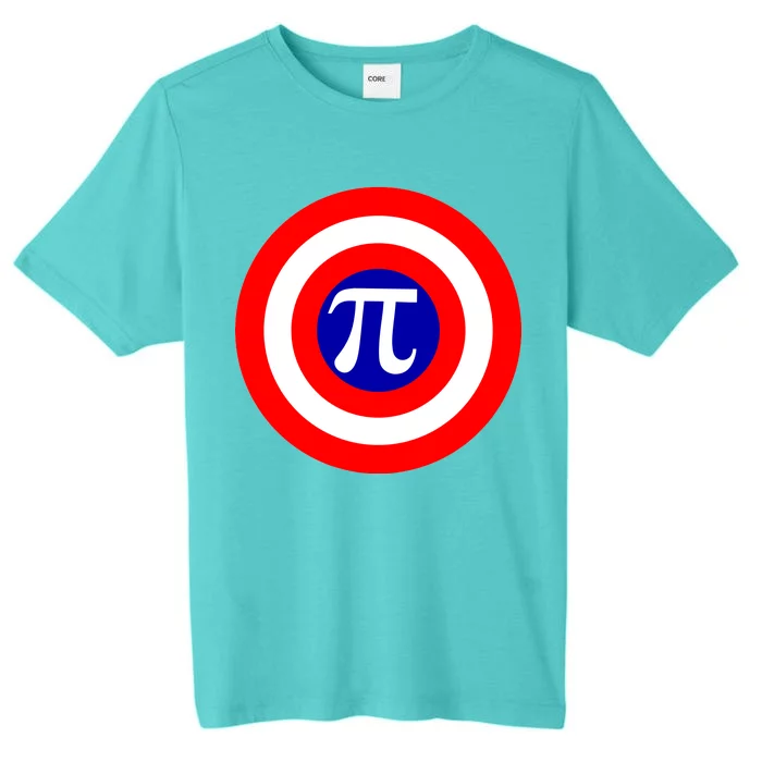 Pi Day America Superhero Crest 3.14 Math Geek ChromaSoft Performance T-Shirt