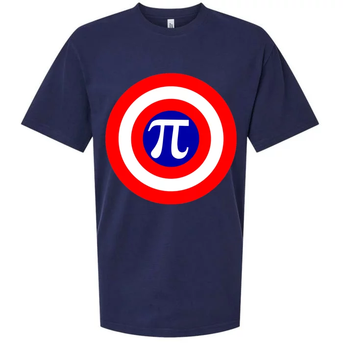 Pi Day America Superhero Crest 3.14 Math Geek Sueded Cloud Jersey T-Shirt