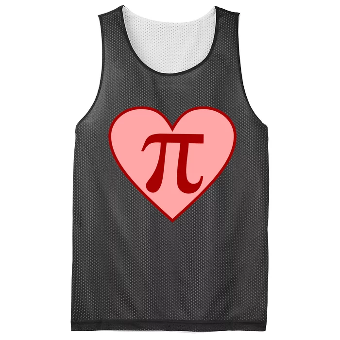 Pi Day Heart Love 3.14 Math Geek March 14th Mesh Reversible Basketball Jersey Tank