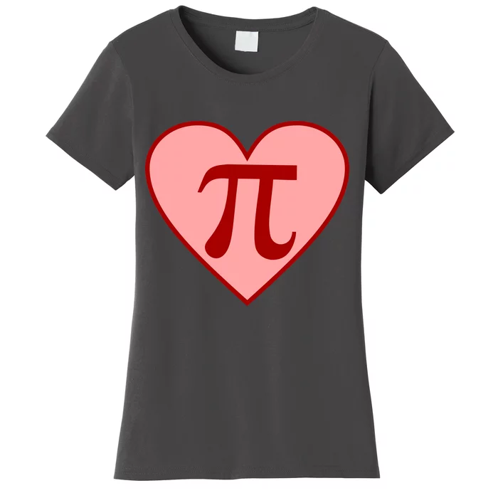 Pi Day Heart Love 3.14 Math Geek March 14th Women's T-Shirt