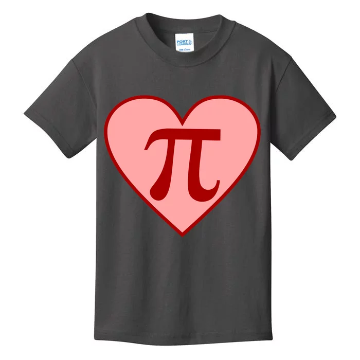 Pi Day Heart Love 3.14 Math Geek March 14th Kids T-Shirt