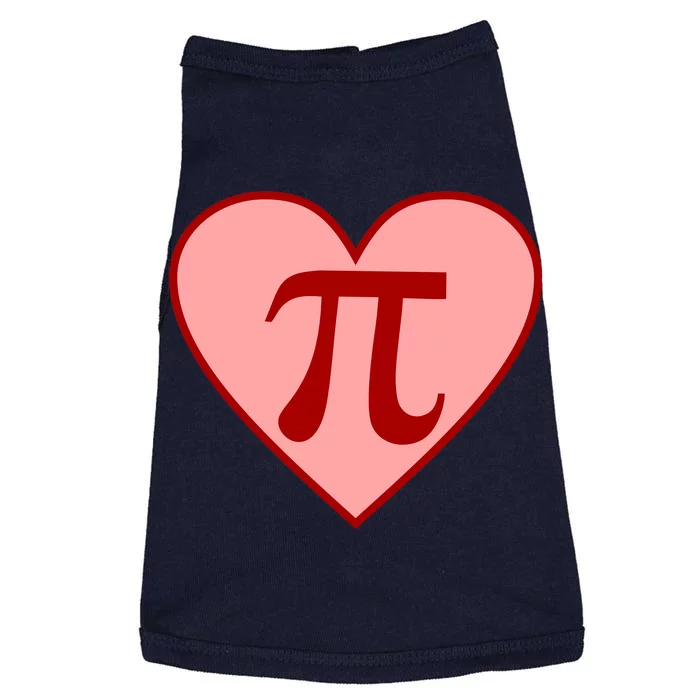 Pi Day Heart Love 3.14 Math Geek March 14th Doggie Tank