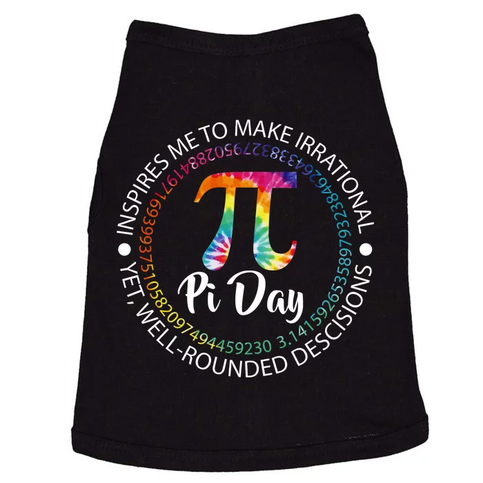 Pi Day Inspired To Make Irrational Choices Doggie Tank