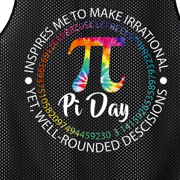 Pi Day Inspired To Make Irrational Choices Mesh Reversible Basketball Jersey Tank