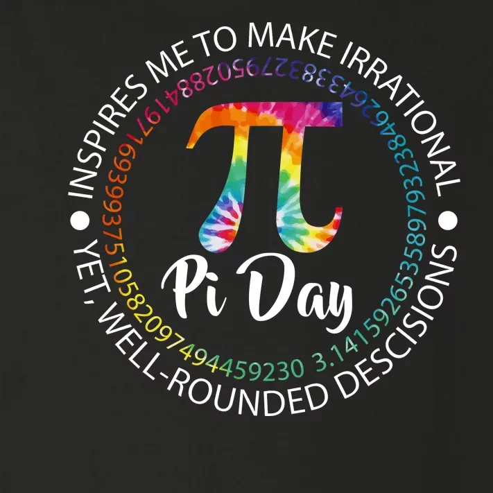 Pi Day Inspired To Make Irrational Choices Toddler Long Sleeve Shirt